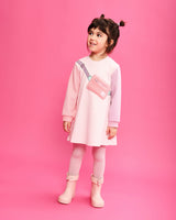 VESTIDO RIÑONERA ROSA CON LEOTARDOS