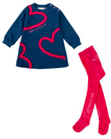 VESTIDO INDIGO CON LEOTARDOS