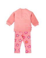 CONJUNTO SUDADERA Y LEGGINS FLORES ROSA