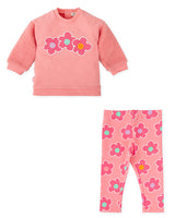 CONJUNTO SUDADERA Y LEGGINS FLORES ROSA