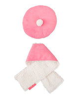 CONJUNTO BOINA Y BUFANDA FRESA NIÑA