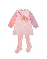 VESTIDO RIÑONERA ROSA CON LEOTARDOS