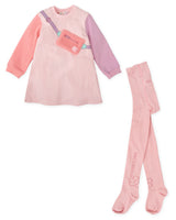VESTIDO RIÑONERA ROSA CON LEOTARDOS