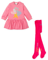 VESTIDO ICONOS FRESA CON LEOTARDOS