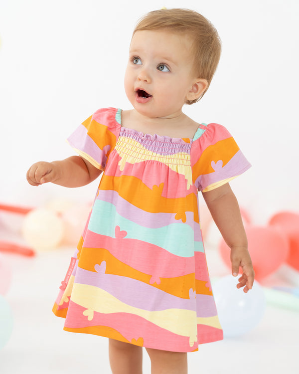 VESTIDO ONDAS MULTICOLOR NIÑA