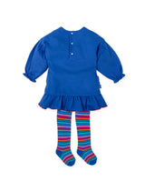 VESTIDO CORAZÓN AZUL ELECTRICO CON LEOTARDOS 