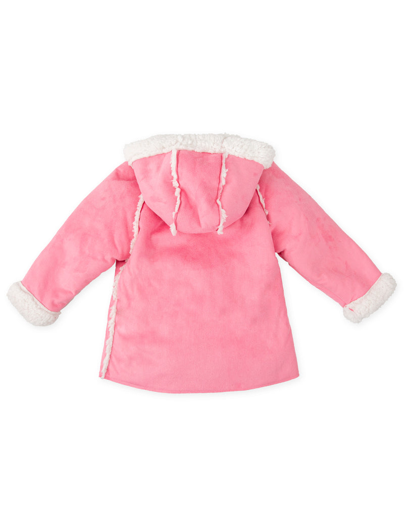 CHAQUETÓN INTERIOR BORREGUITO FRESA NIÑA