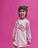VESTIDO RIÑONERA ROSA CON LEOTARDOS