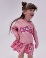 VESTIDO FLORES ROSA CON CALCETINES