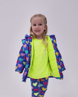 PARKA CAPUCHA CORAZONES MULTICOLOR